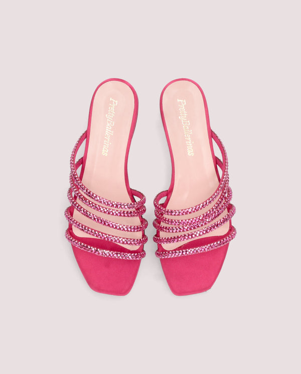 Pretty Ballerinas Eva Pink Fabric Sandals