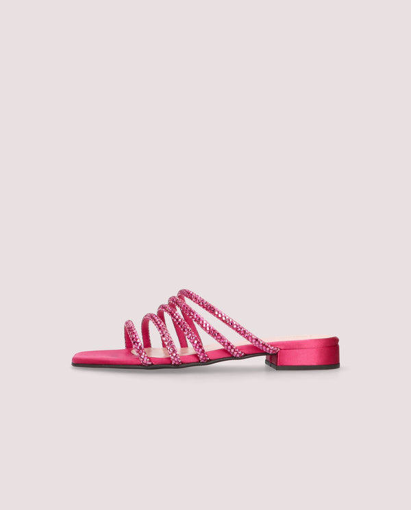 Pretty Ballerinas Eva Pink Fabric Sandals