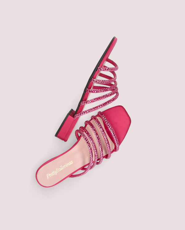 Pretty Ballerinas Eva Pink Fabric Sandals