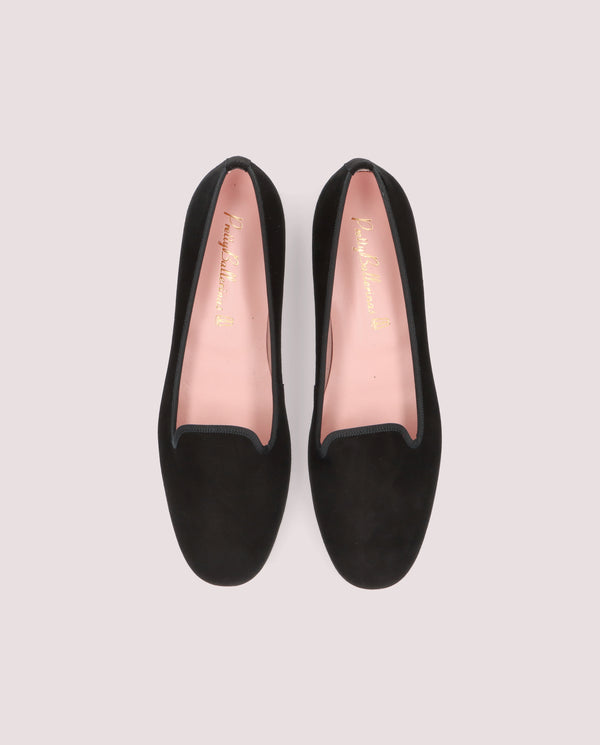 Pretty Ballerinas Faye Black Suede Loafers