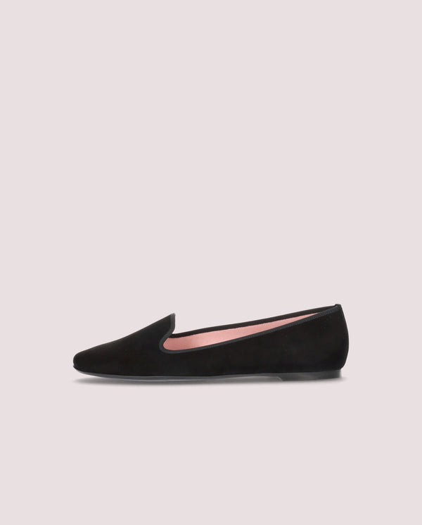 Pretty Ballerinas Faye Black Suede Loafers