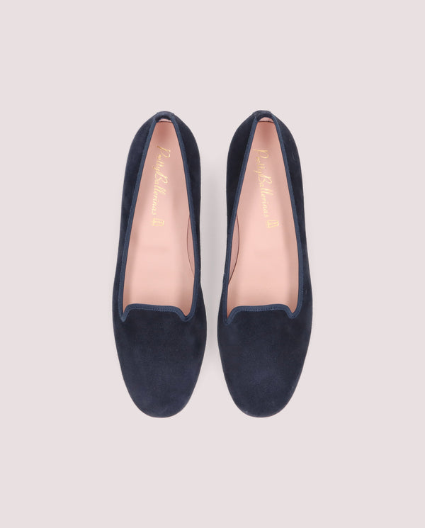 Pretty Ballerinas Faye Blue Suede Loafers
