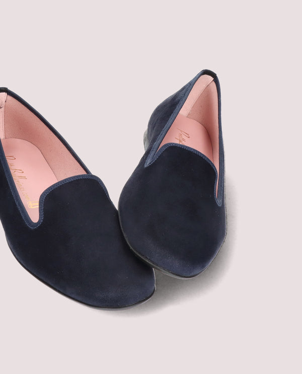 Pretty Ballerinas Faye Blue Suede Loafers
