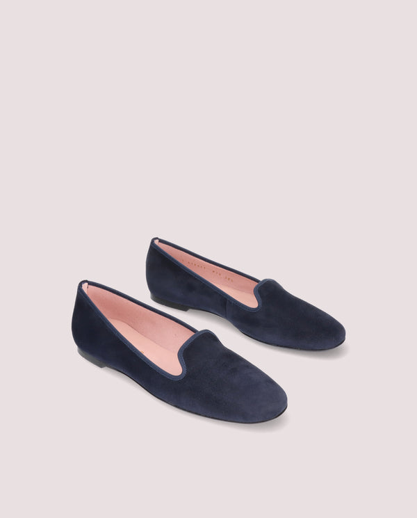 pretty ballerinas Faye Blue Suede Loafers