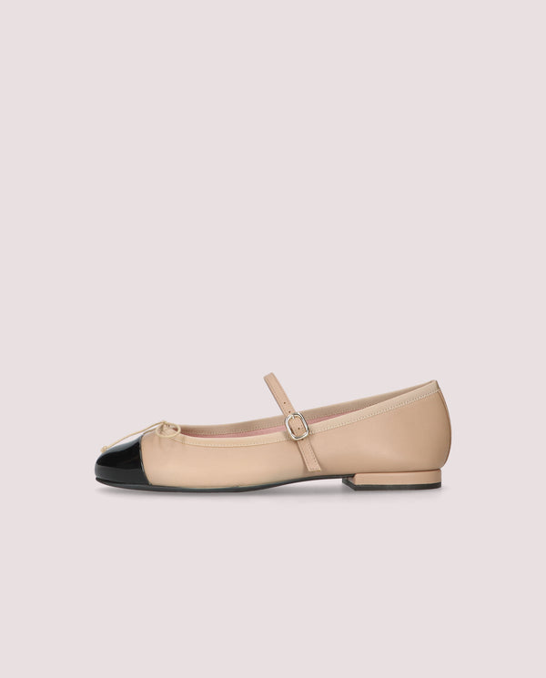 Pretty Ballerinas Irma Beige Leather Ballet Flats