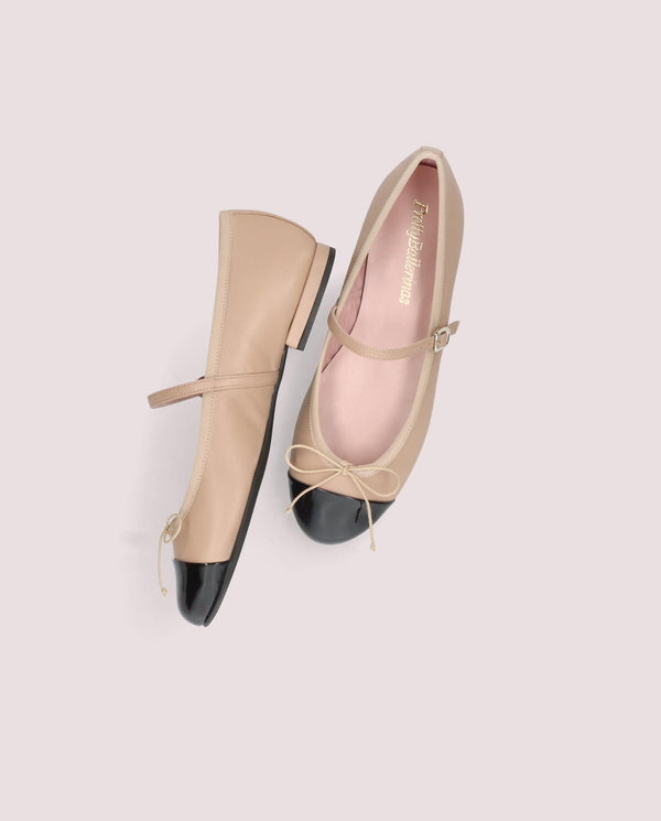 Pretty Ballerinas Irma Beige Leather Ballet Flats