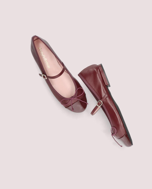 Pretty Ballerinas Irma Red Leather Ballet Flats