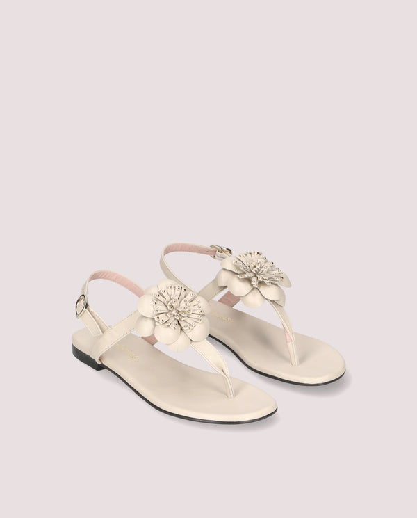 pretty ballerinas Judy White Leather Sandals
