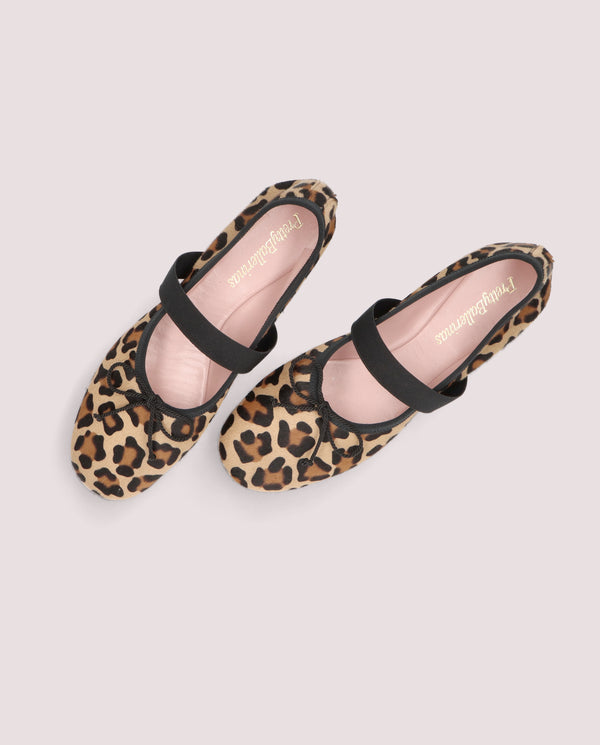 Pretty Ballerinas Lea Beige Pony Ballet Flats