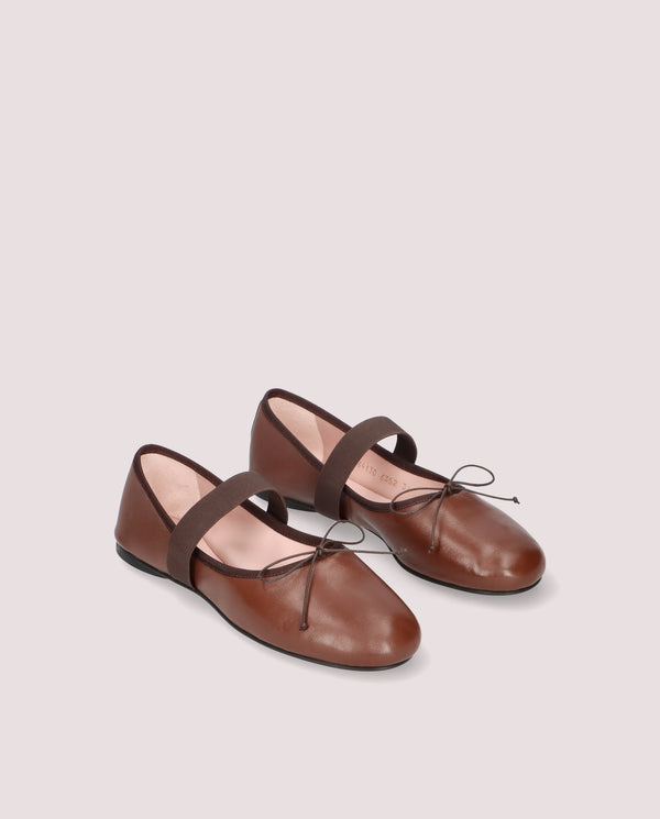 pretty ballerinas Lea Brown Leather Ballet Flats