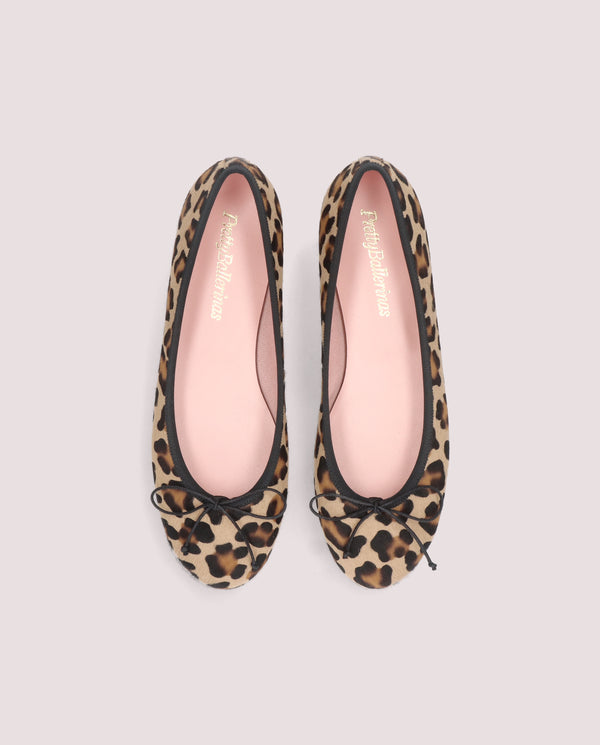 Pretty Ballerinas Nicole Beige Pony Ballet Flats