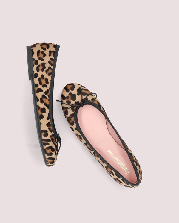 Pretty Ballerinas Nicole Beige Pony Ballet Flats