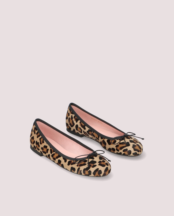 pretty ballerinas Nicole Beige Pony Ballet Flats