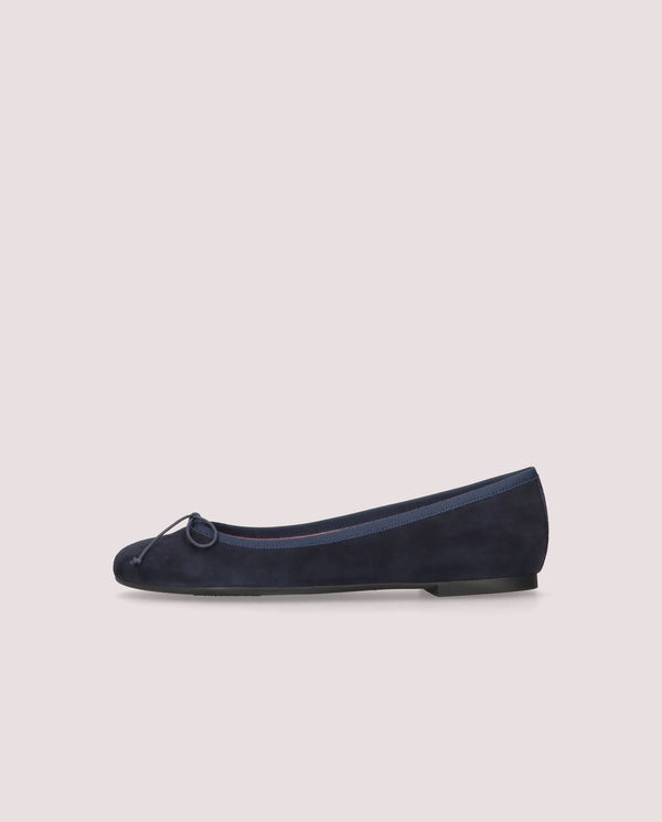 pretty Ballerinas Nicole Blue Suede Ballerinas