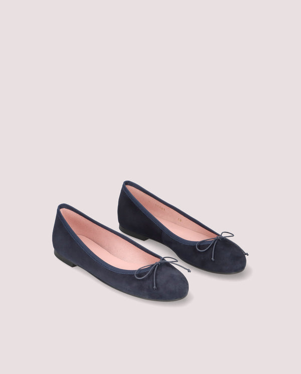 pretty ballerinas Nicole Blue Suede Ballerinas