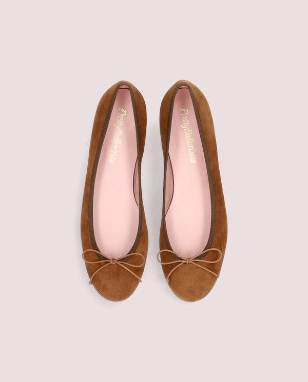 Pretty Ballerinas Nicole Brown Suede Ballerinas