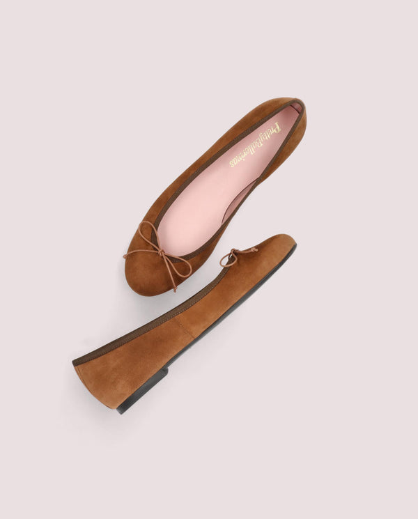 Pretty Ballerinas Nicole Brown Suede Ballerinas