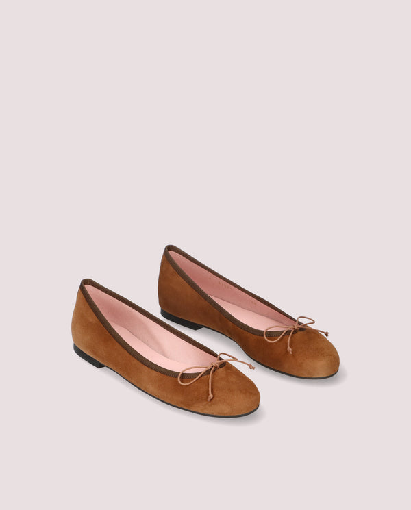 pretty ballerinas Nicole Brown Suede Ballerinas