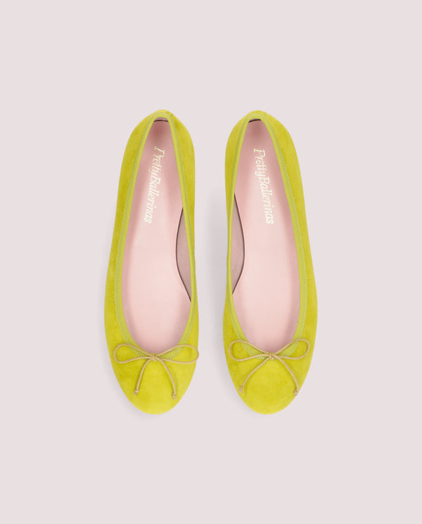 Pretty Ballerinas Nicole Green Suede Ballet Flats
