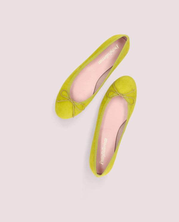 Pretty Ballerinas Nicole Green Suede Ballet Flats