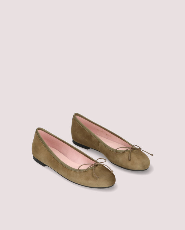 pretty ballerinas Nicole Green Suede Ballet Flats