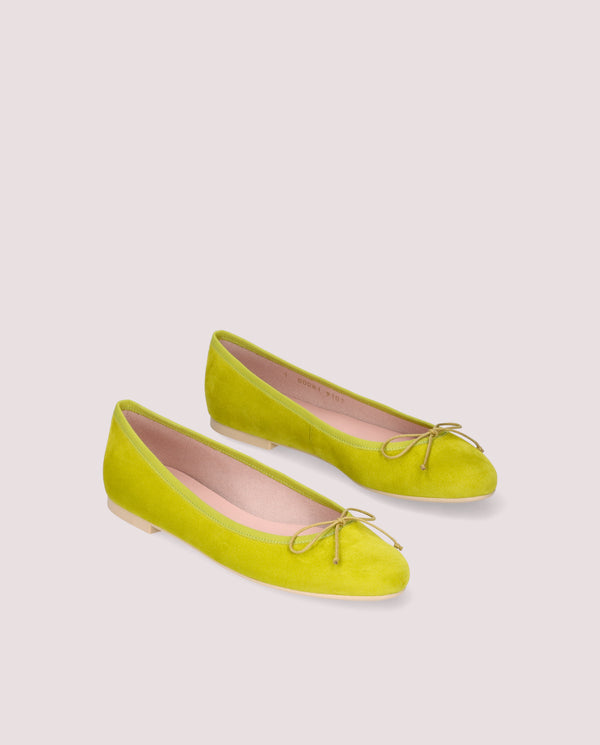 pretty ballerinas Nicole Green Suede Ballet Flats