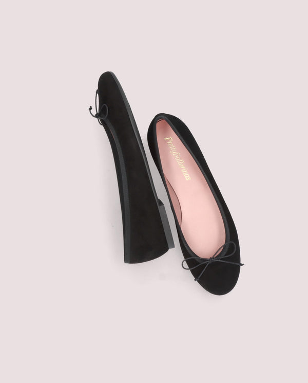 Pretty Ballerinas Nicole Negros Suede Ballerinas