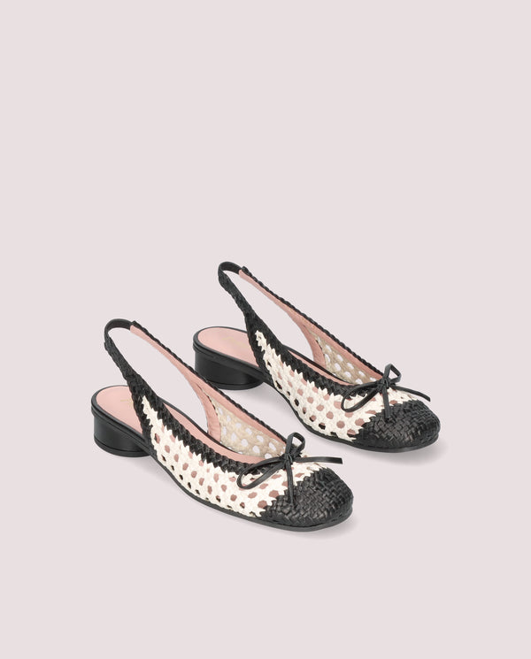 pretty ballerinas Odette Black Leather Salon