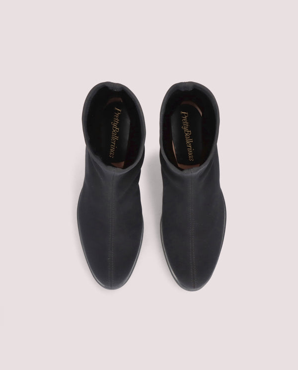 Pretty Ballerinas Pat Black Woven Ankle Boots
