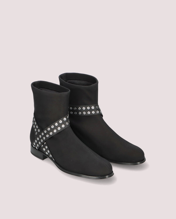pretty ballerinas Pat Black Woven Ankle Boots