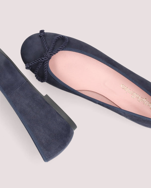 Pretty Ballerinas Rosario Blue Suede Ballet Flats