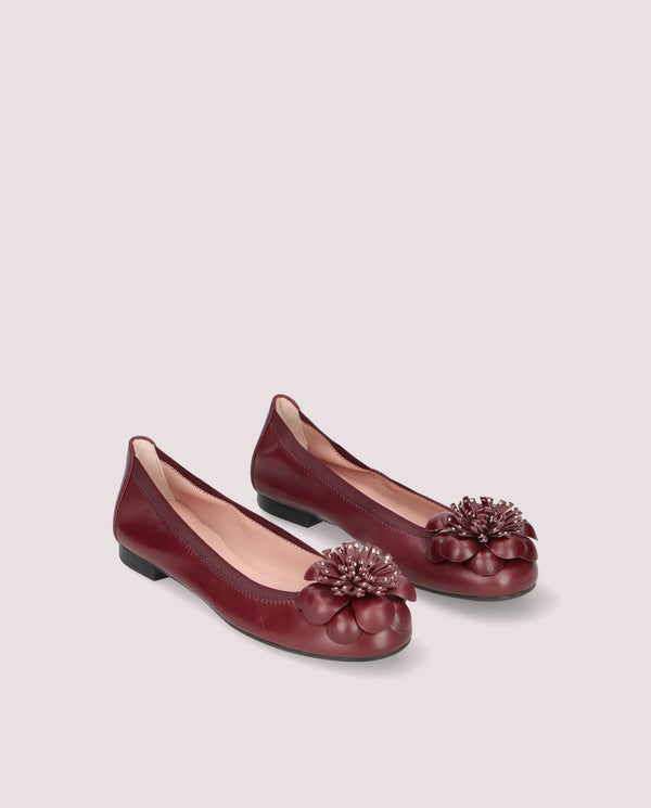 pretty ballerinas Shirley Red Leather Ballet Flats