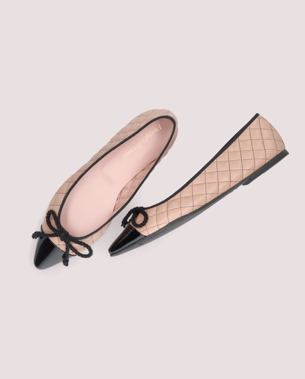 Pretty Ballerinas Tyra Beige Leather Ballet Flats