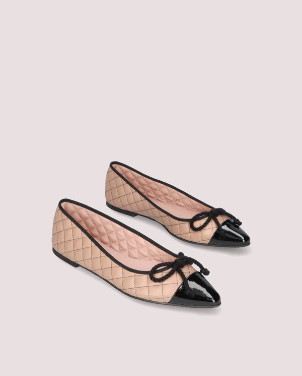 pretty ballerinas Tyra Beige Leather Ballet Flats