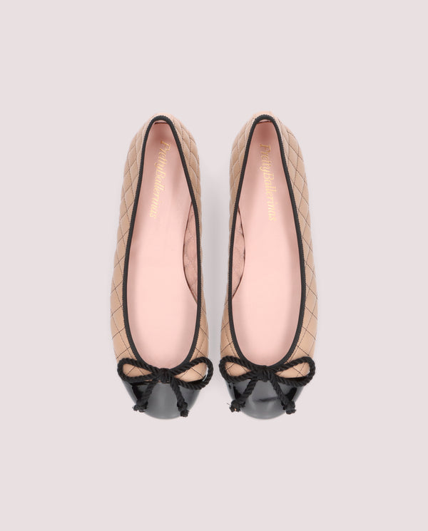Pretty Ballerinas Rosario Beige Leather Ballet Flats