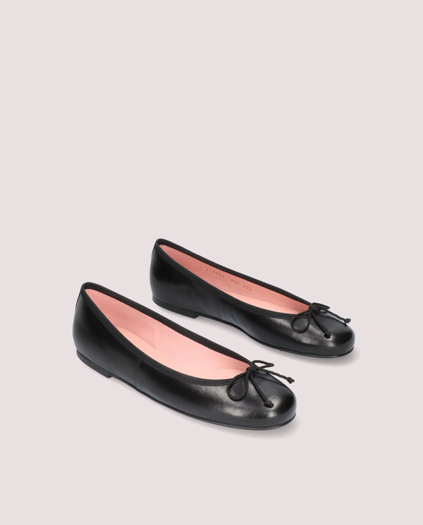 pretty ballerinas Rosario Black Leather Ballet Flats
