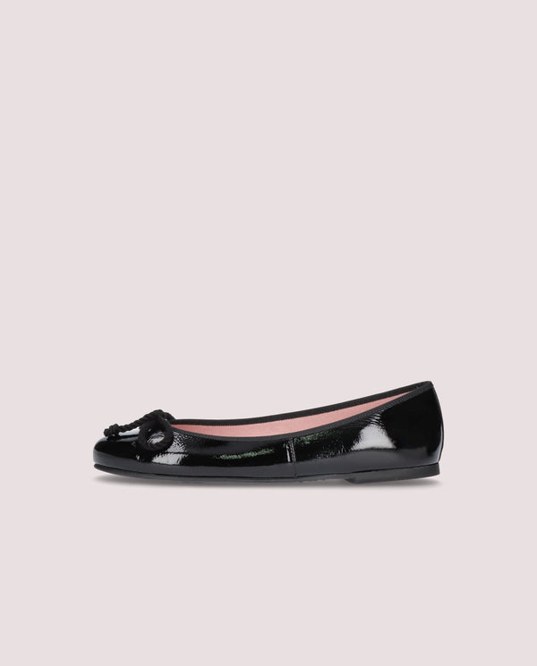 Pretty Ballerinas Rosario Black Patent Leather Ballet Flats