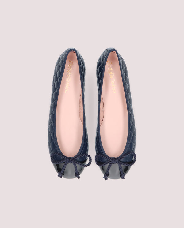 Pretty Ballerinas Rosario Blue Leather Ballet Flats