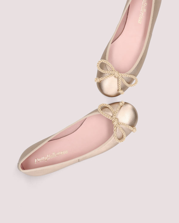 Pretty Ballerinas Rosario Gold Ballet Flats Metallic Leather