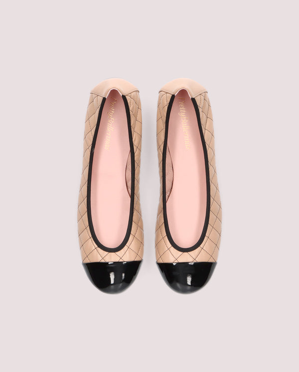 Pretty Ballerinas Shirley Beige Leather Ballet Flats