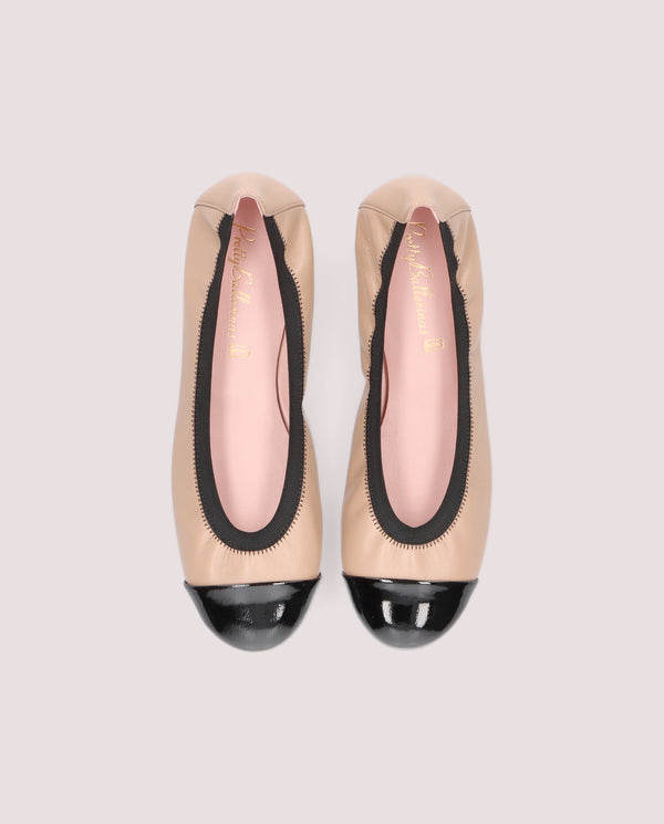 Pretty Ballerinas Shirley Beige Leather Ballet Flats