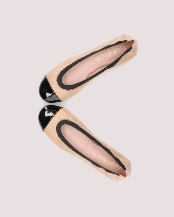 Pretty Ballerinas Shirley Beige Leather Ballet Flats