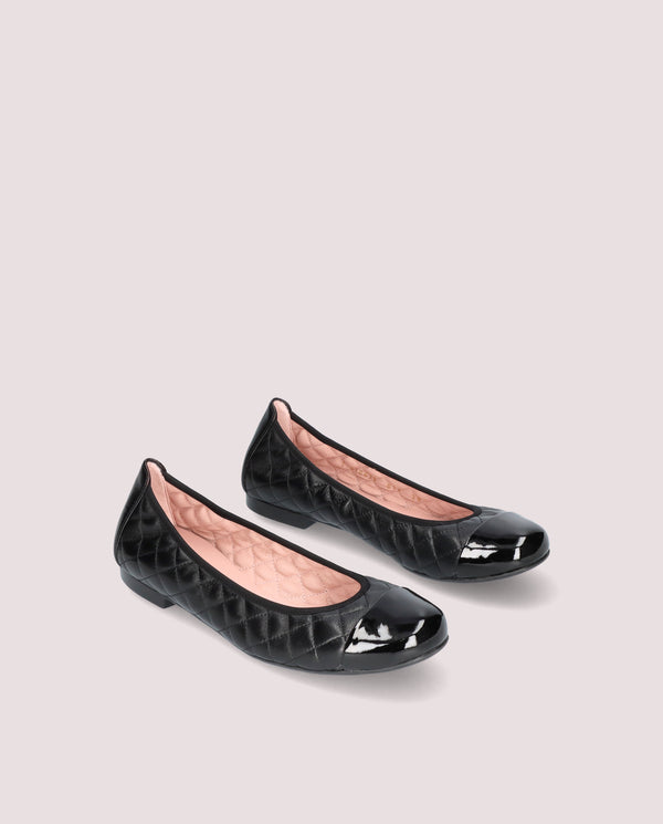 pretty ballerinas Shirley Black Leather Ballet Flats