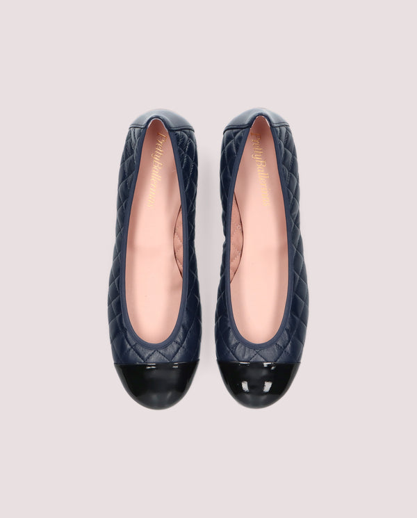 Pretty Ballerinas Shirley Blue Leather Ballet Flats