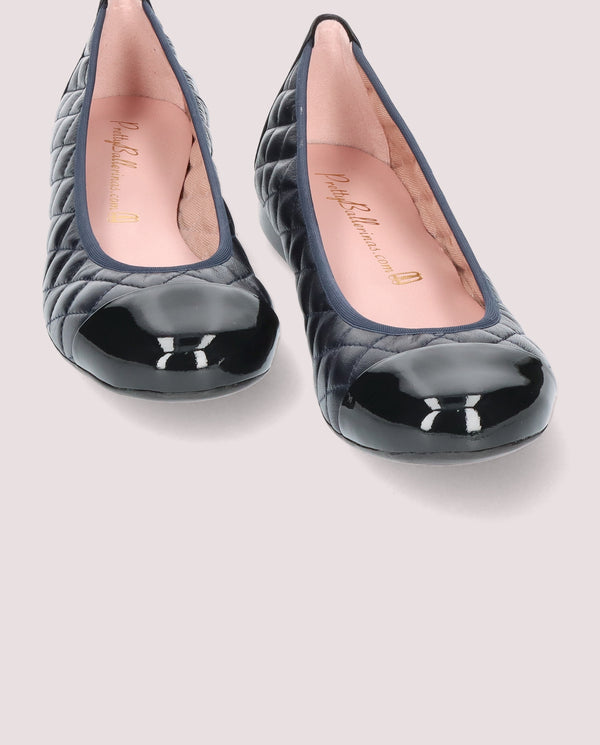 Pretty Ballerinas Shirley Blue Leather Ballet Flats