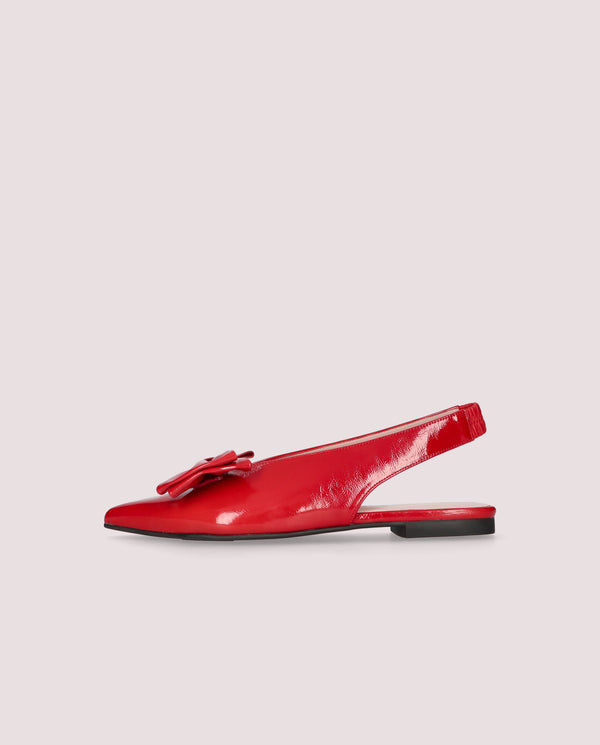 Pretty Ballerinas Yvette Red Patent Leather Ballet Flats