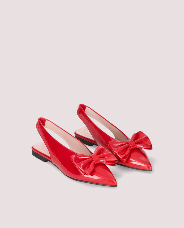pretty ballerinas Yvette Red Patent Leather Ballet Flats