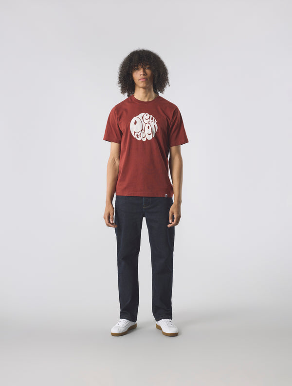 Pretty Green Gillespie Short Sleeve T-shirt Dark Burgundy