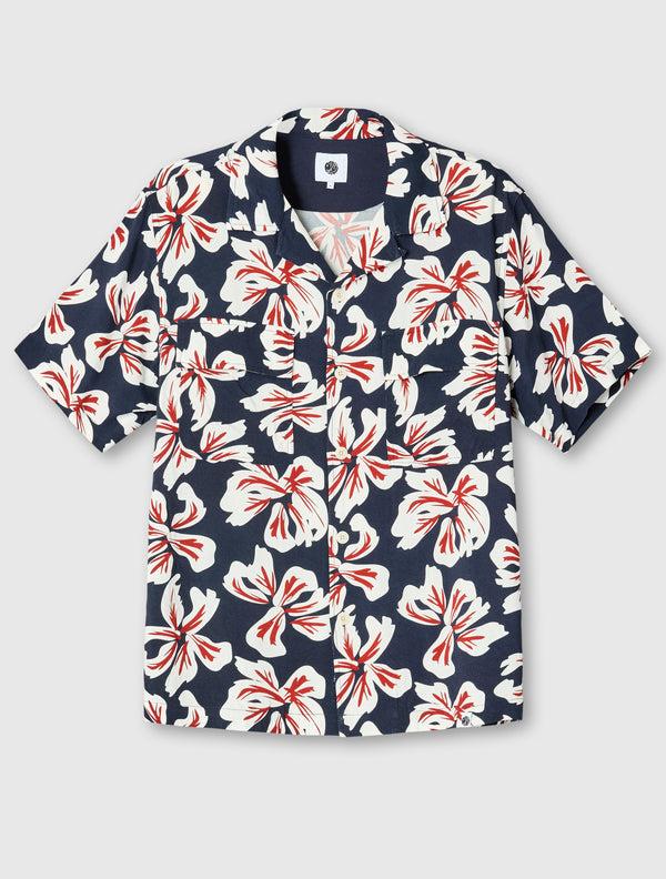 pretty green Longford Cuban Collar Short Sleeve Shirt