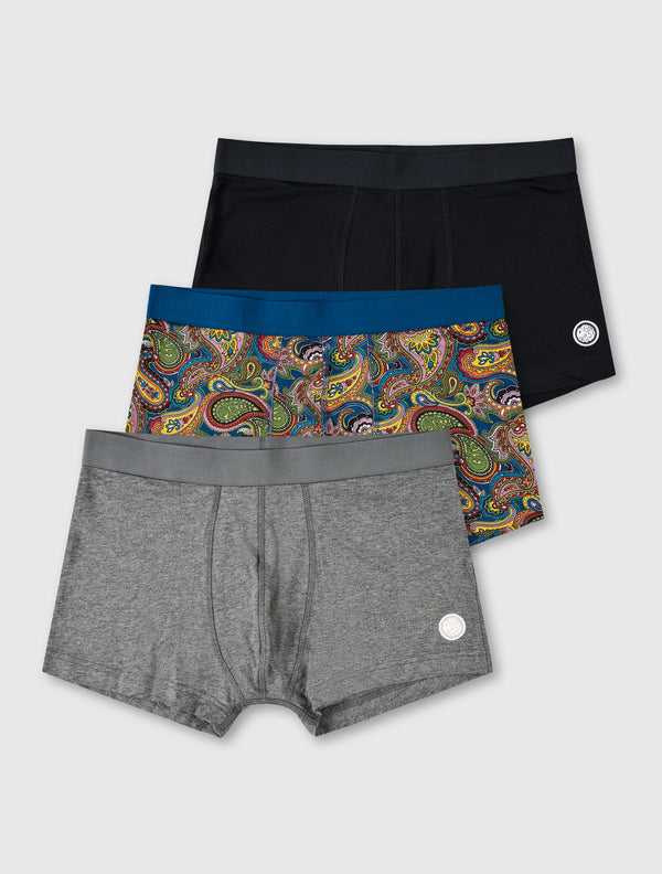 Pretty Green 3 Pack House Paisley Boxers